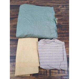 Lot of Fabric, Check, Brown and Green,‎ 2lb 6oz